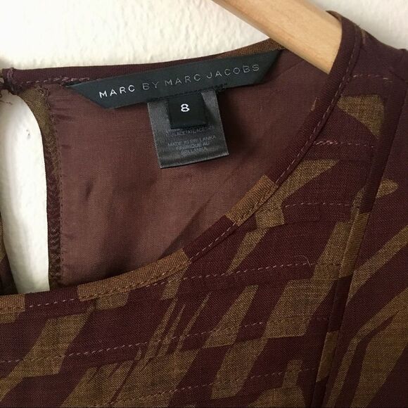 Marc by Marc Jacobs Safari Babydoll Tierd Ruffled Dress - Size 8 - Picture 5 of 8